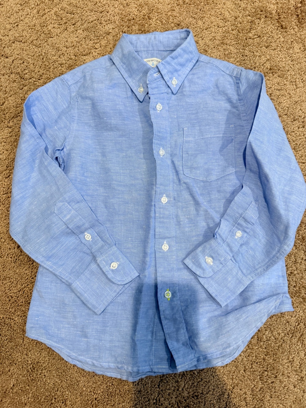 NWOT Crewcuts Light Blue Button-Down Shirt for Kids